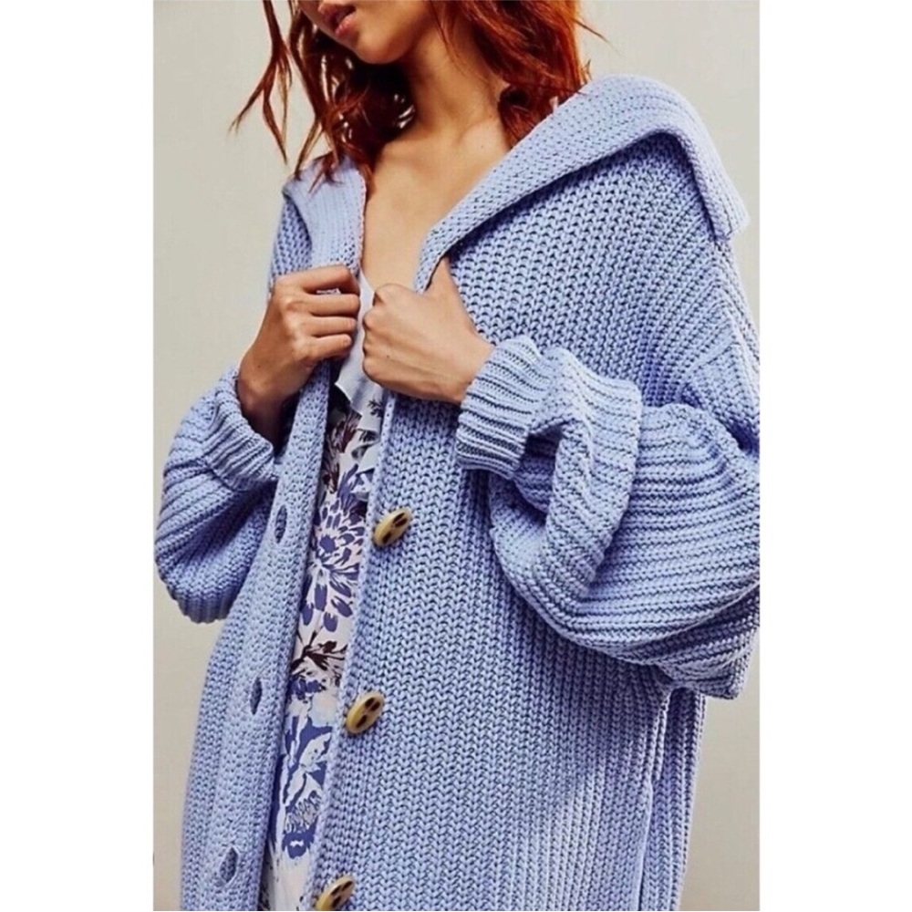 Free People Lavender Knit Cardigan